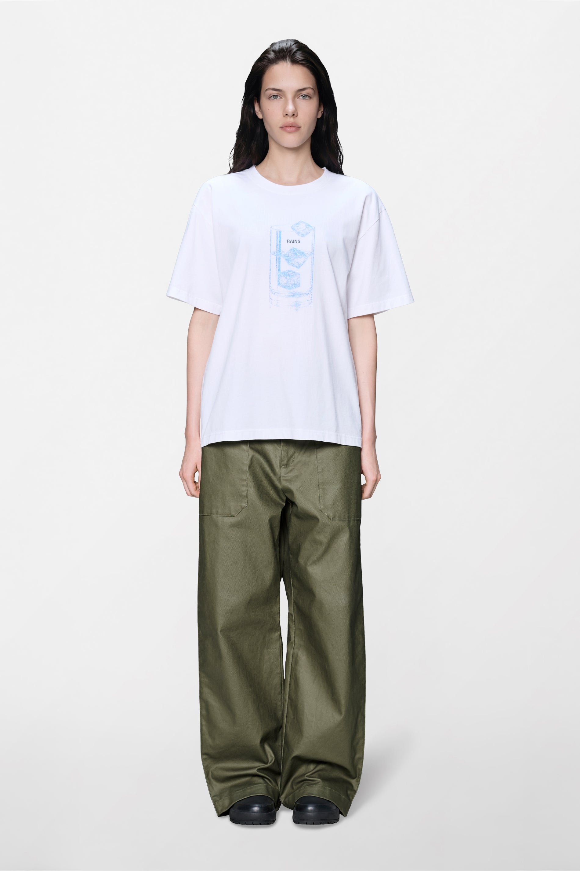 RAINS Classic T-shirt Cubes White T-shirt