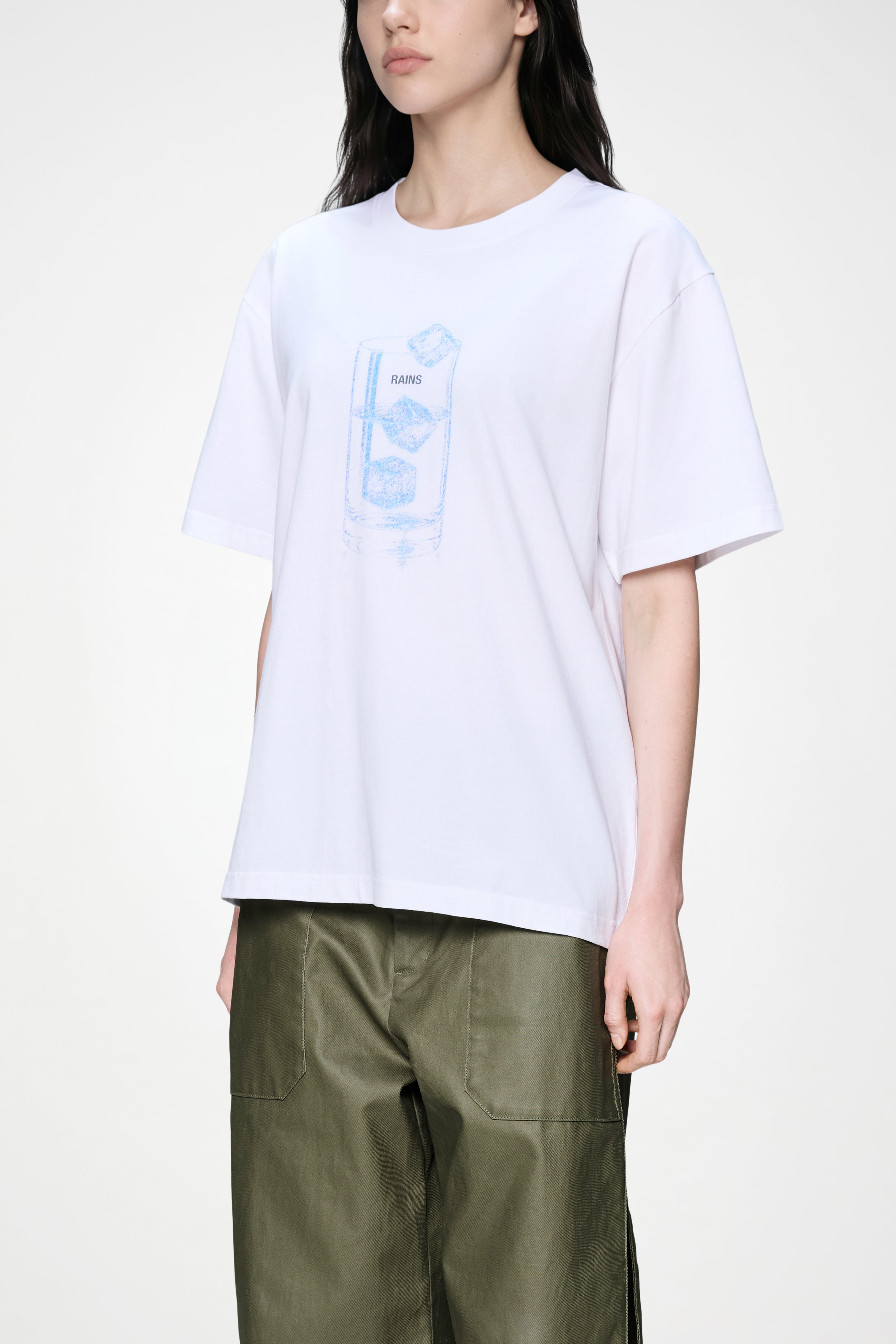RAINS Classic T-shirt Cubes White T-shirt
