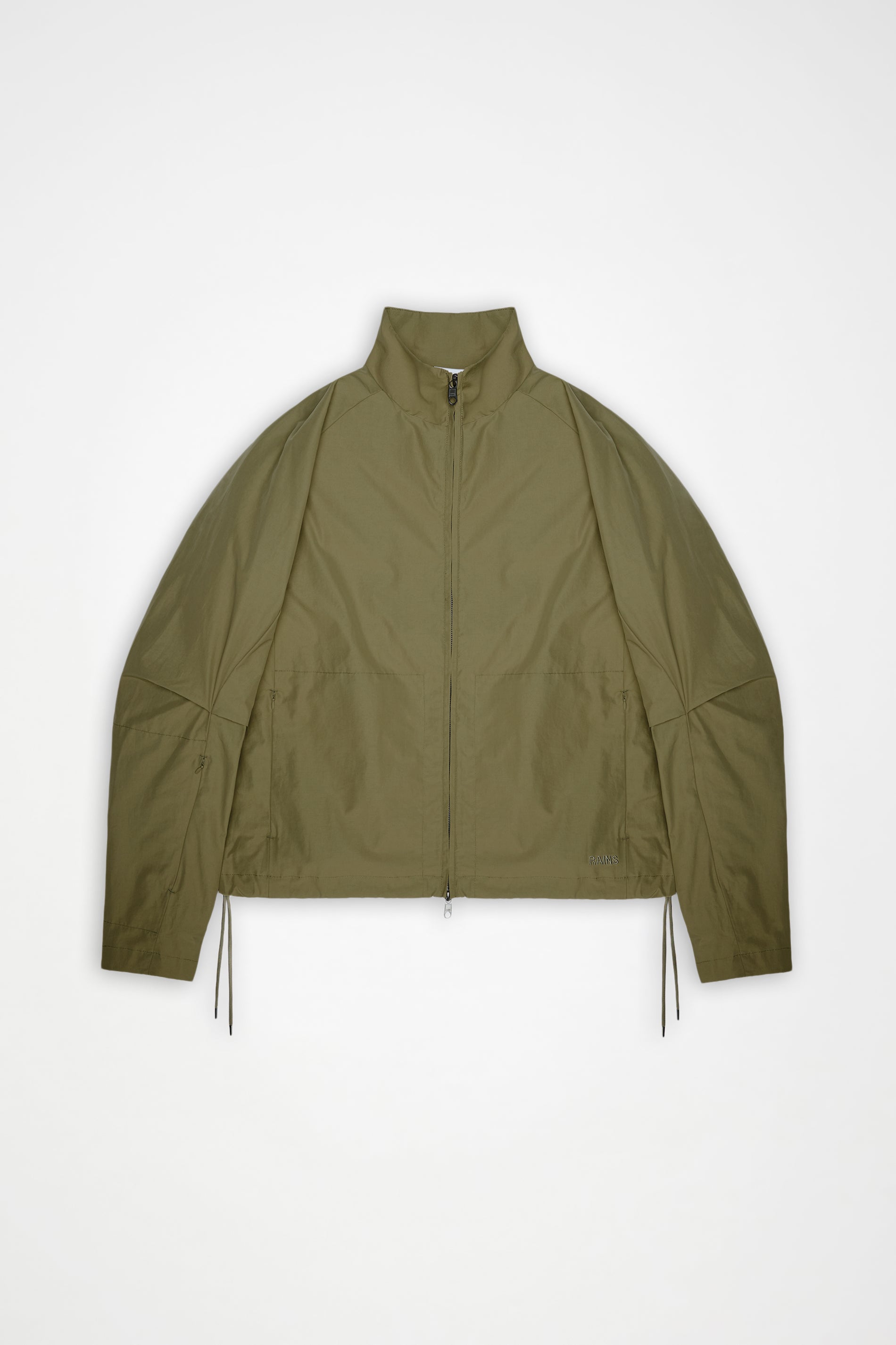RAINS Light Woven Track Top Moss Jacket