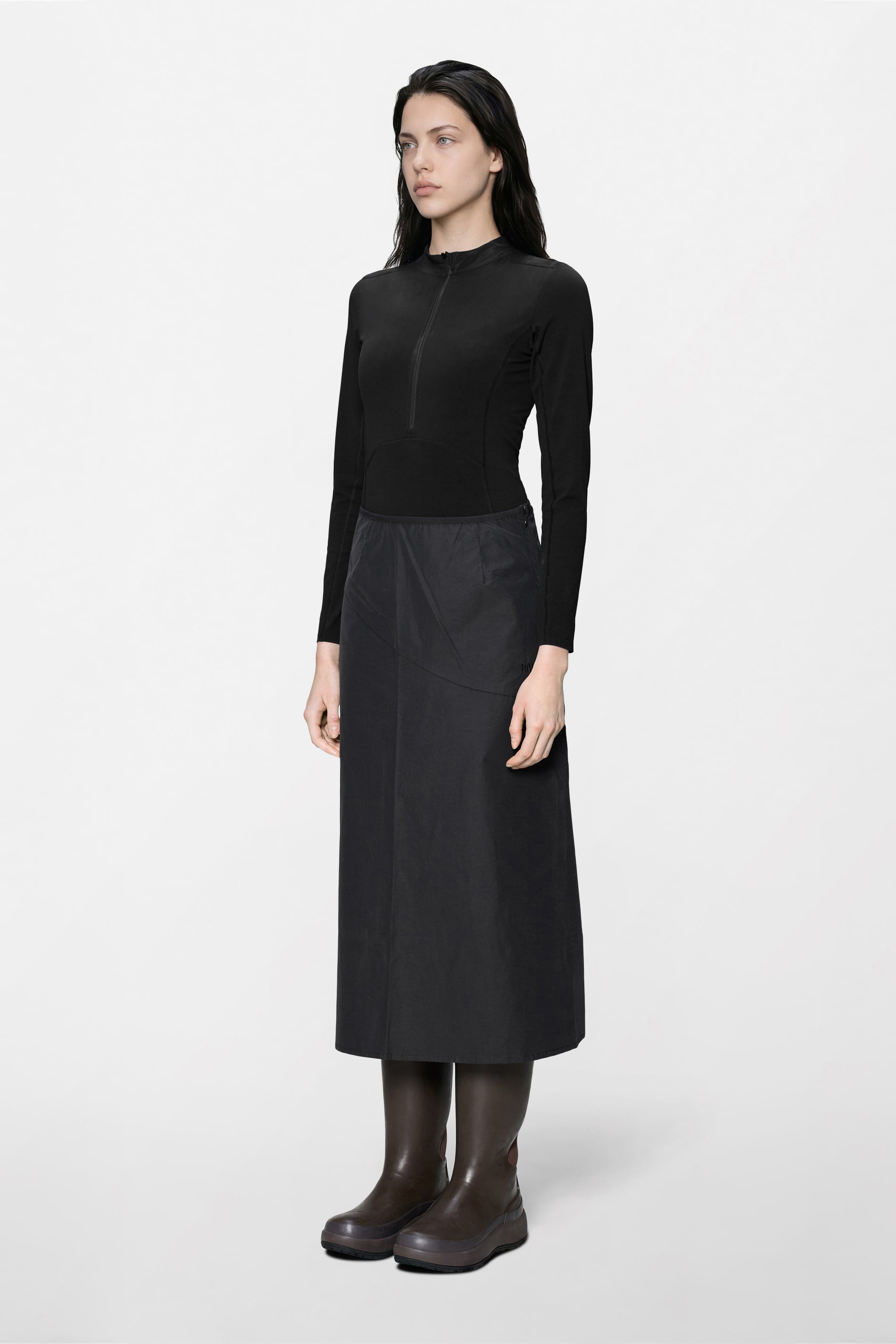 RAINS Light Woven W Skirt Black Skirt
