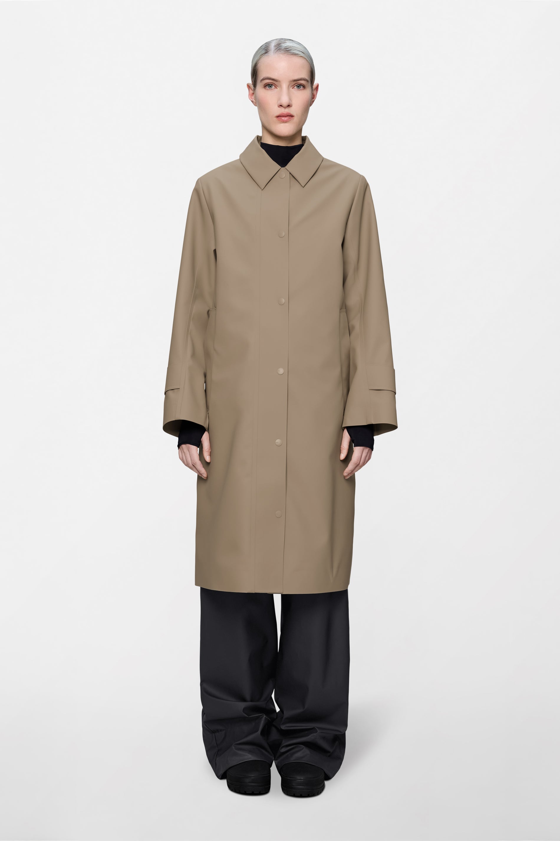 RAINS Nara Long W Jacket Beige Jacket
