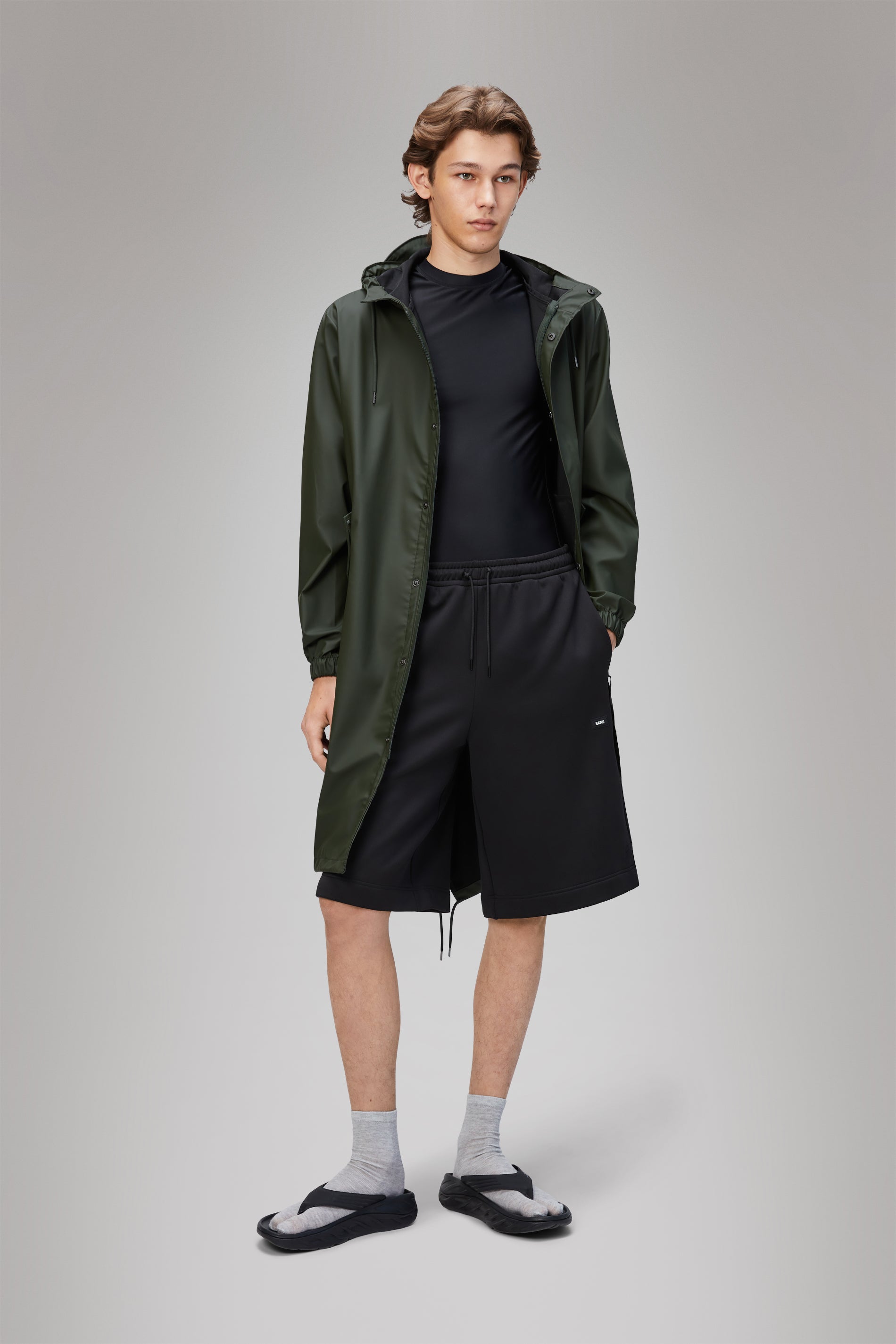 RAINS Fishtail Parka Green Jacket
