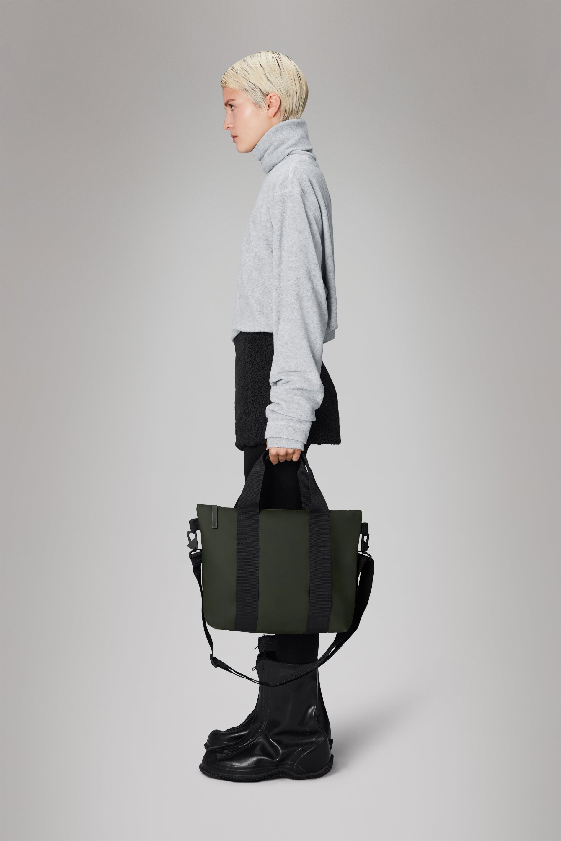 RAINS Tote Bag Micro Green Tote