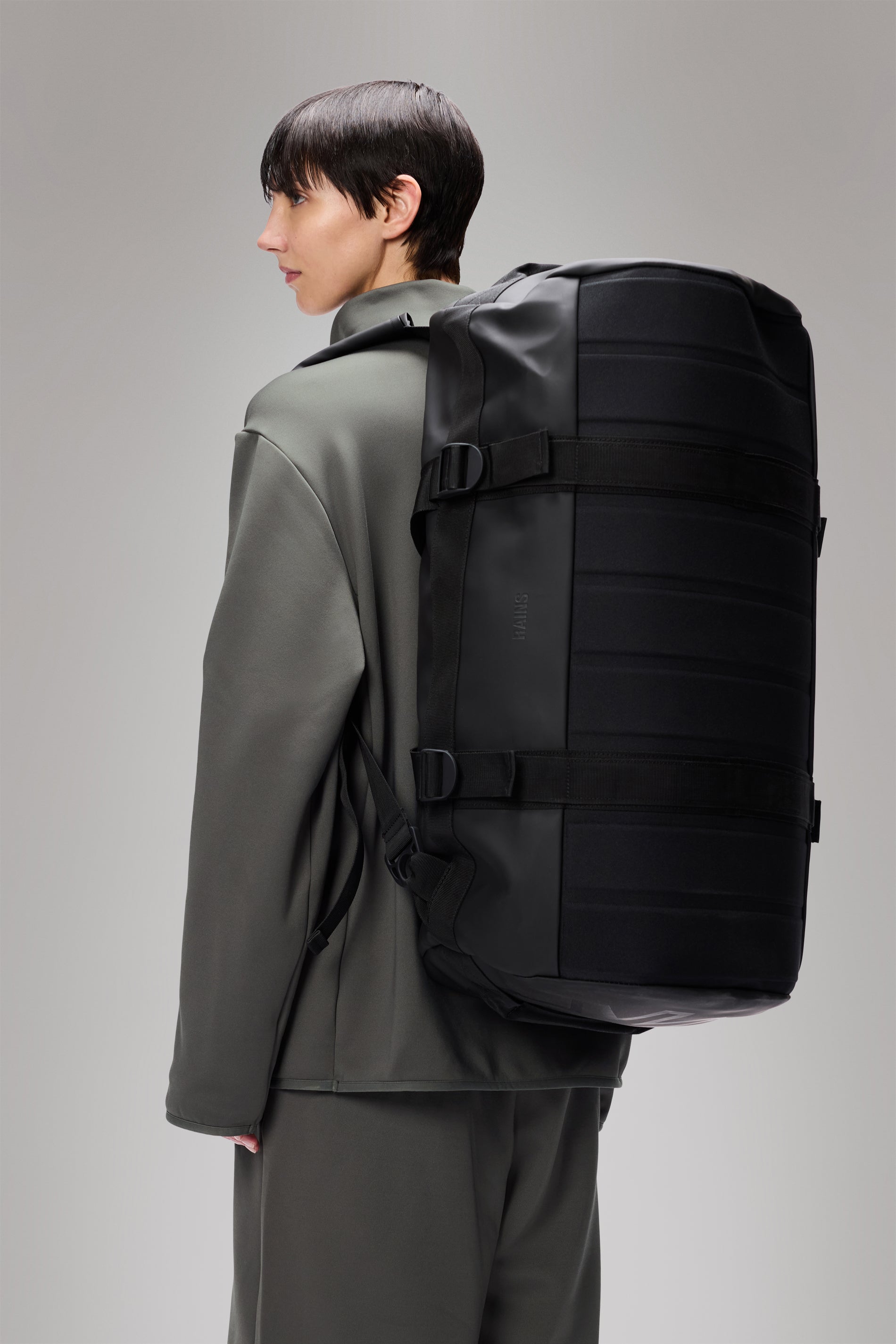 RAINS Texel Duffel Bag Black Duffel