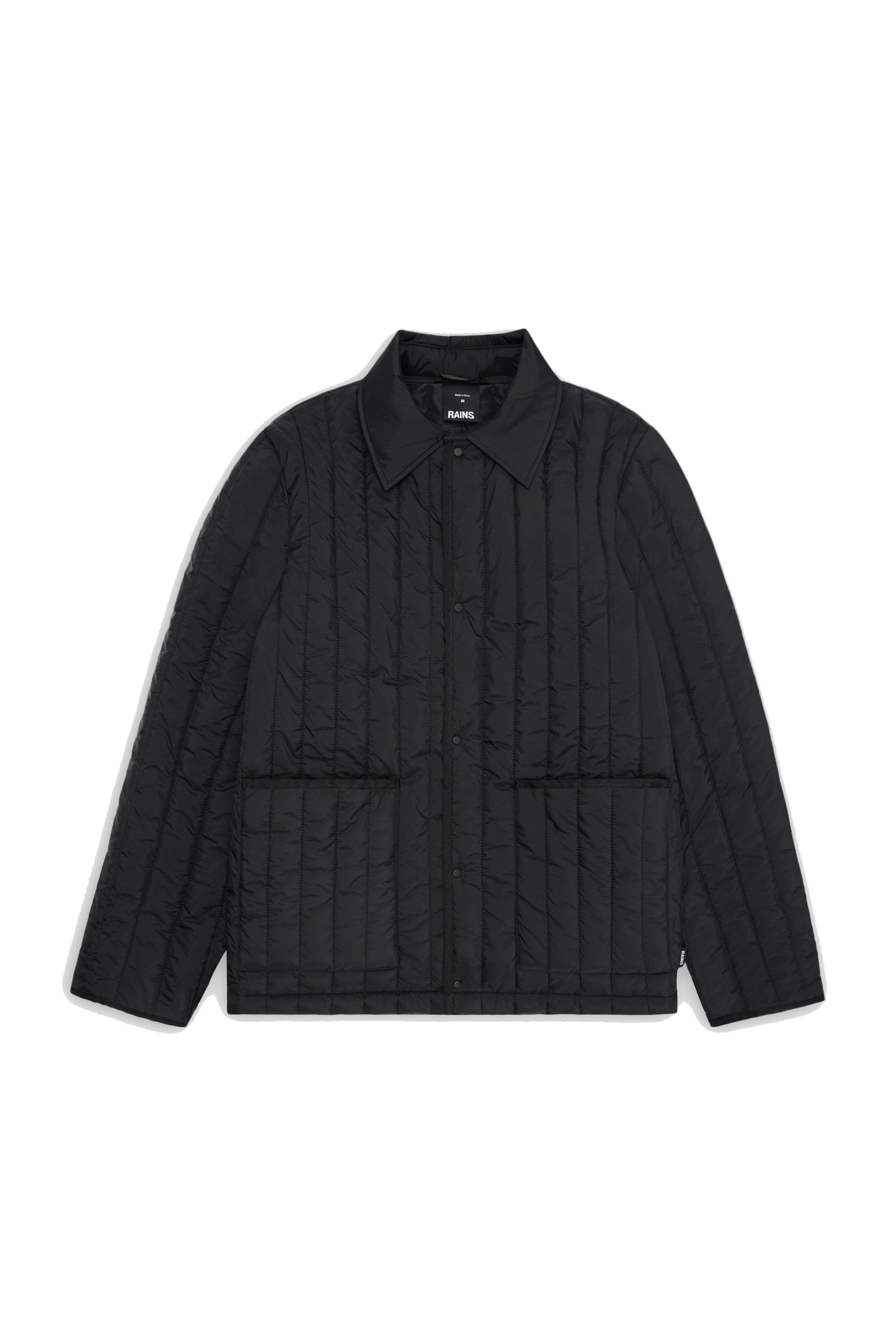 RAINS Banja Liner Overshirt Black Long Sleeve
