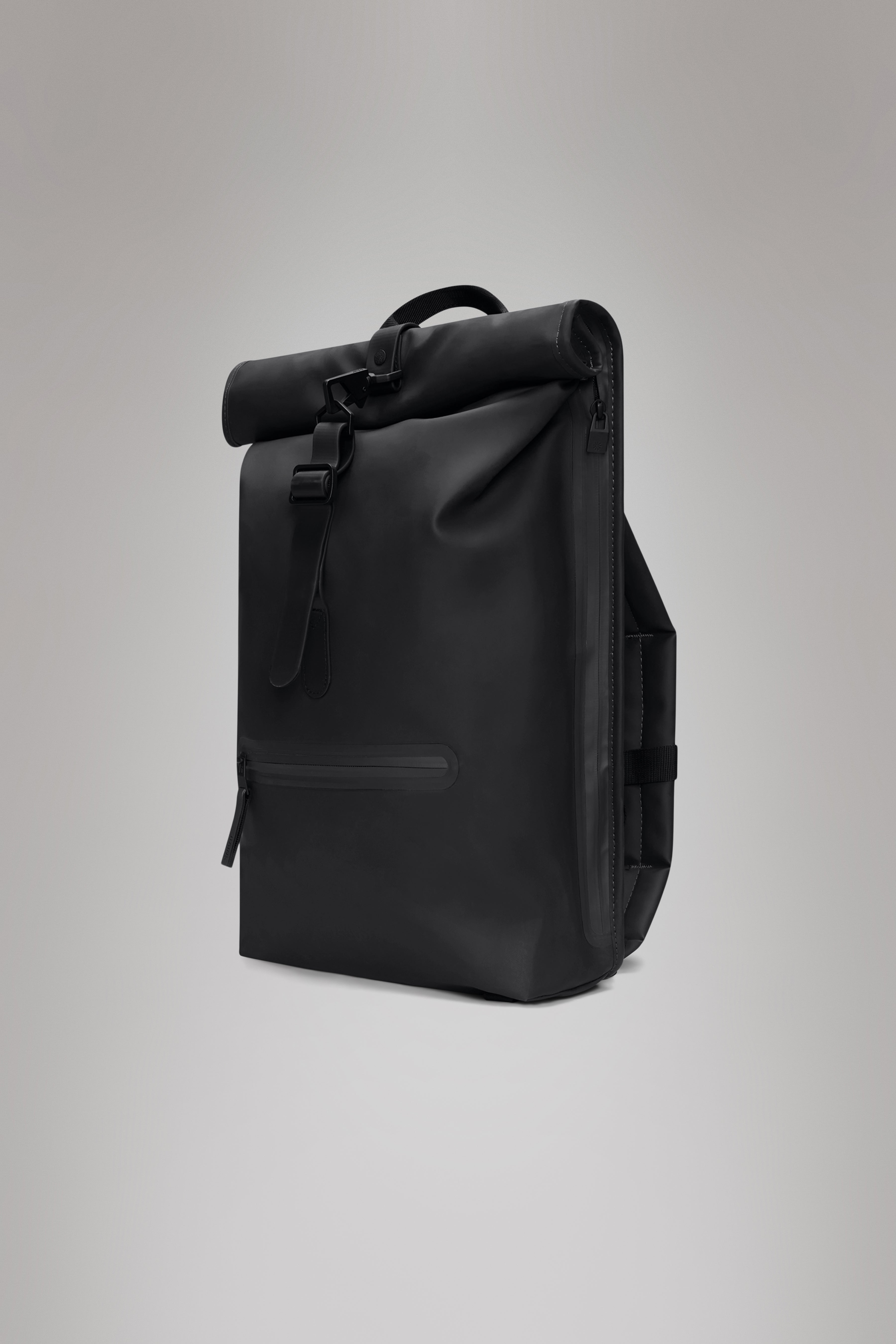 RAINS Rolltop Rucksack Black Backpack