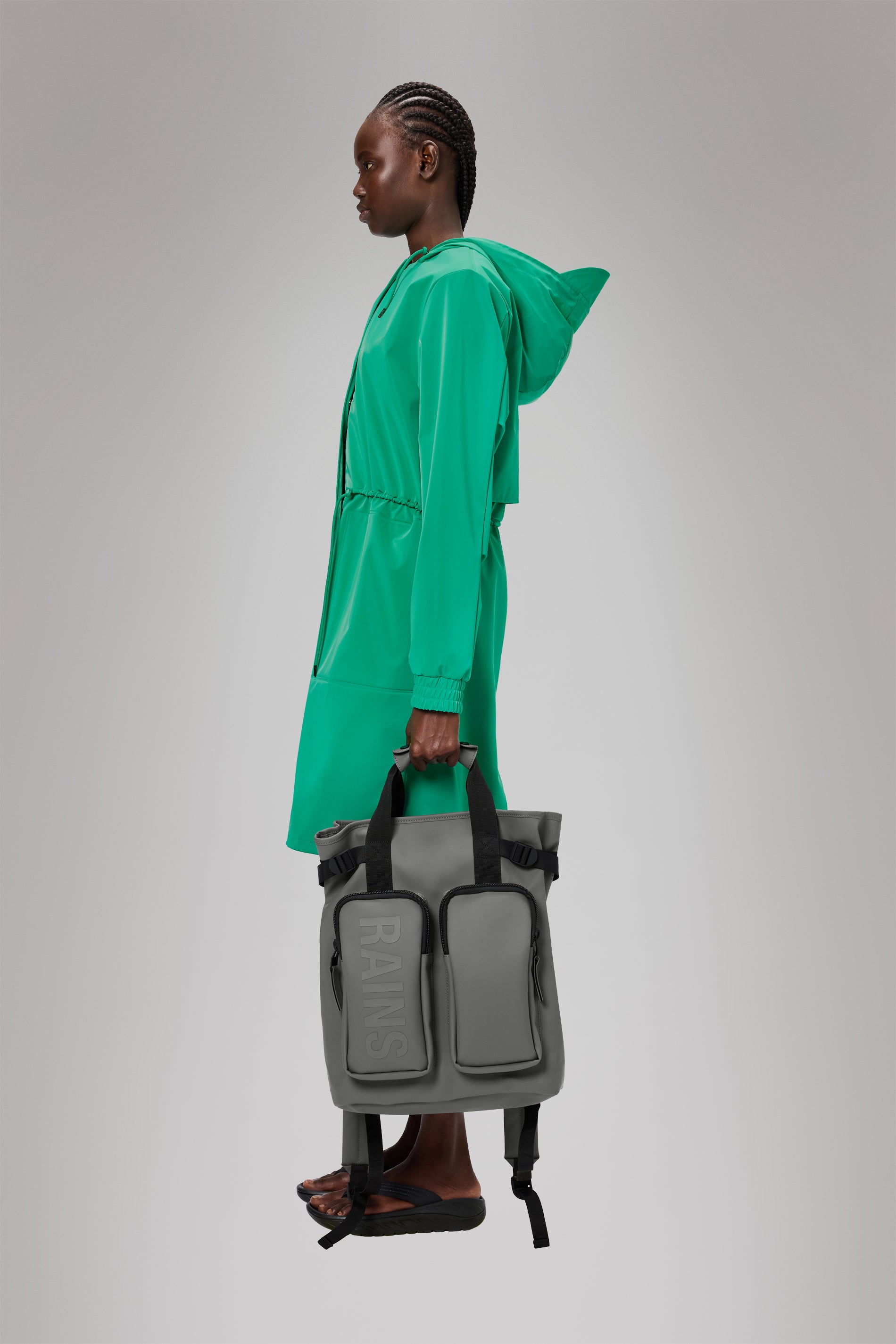 RAINS Texel Tote Backpack Grey 17L H43 x D12.50 x W32 cm Backpack