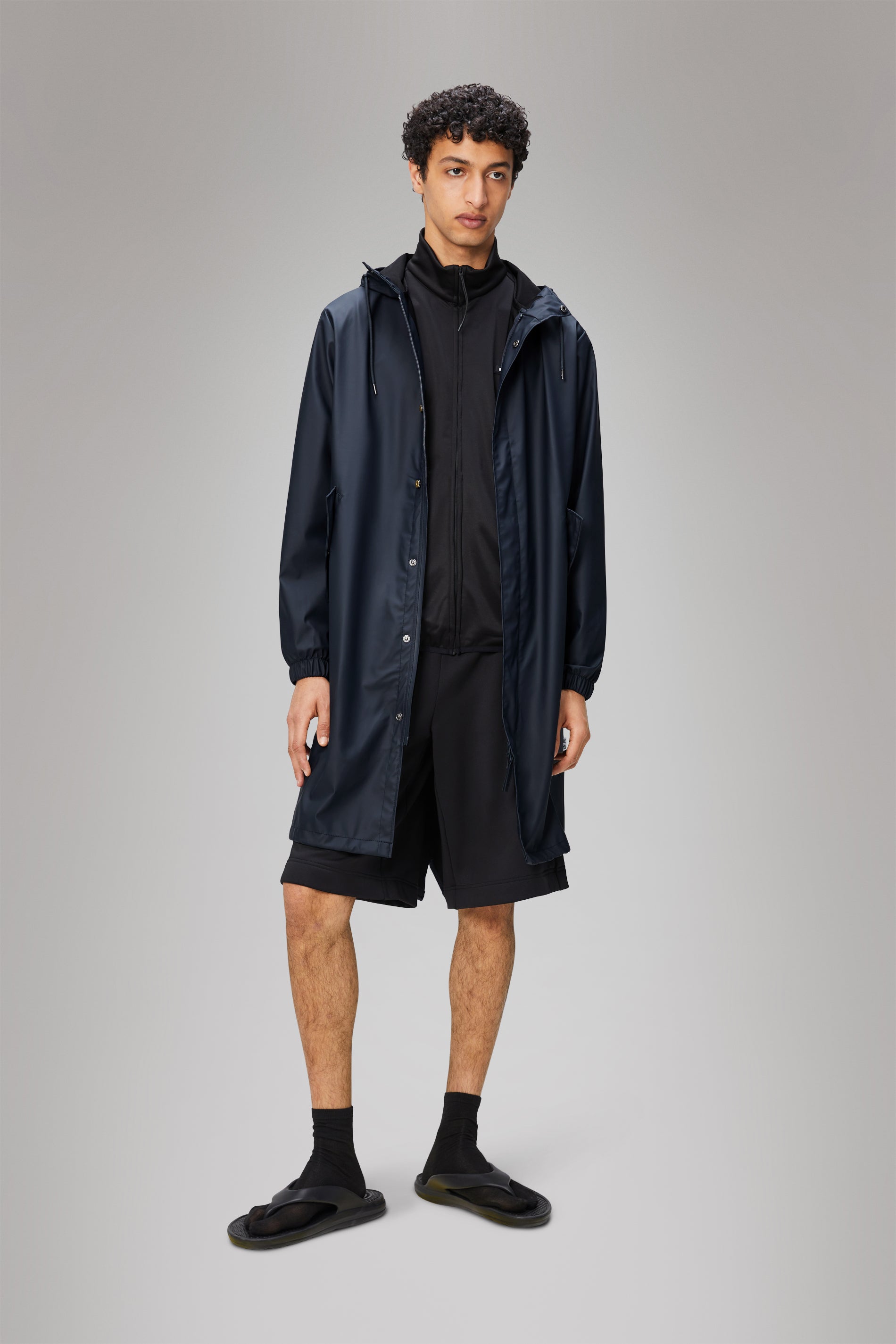 RAINS Fishtail Parka Navy Jacket