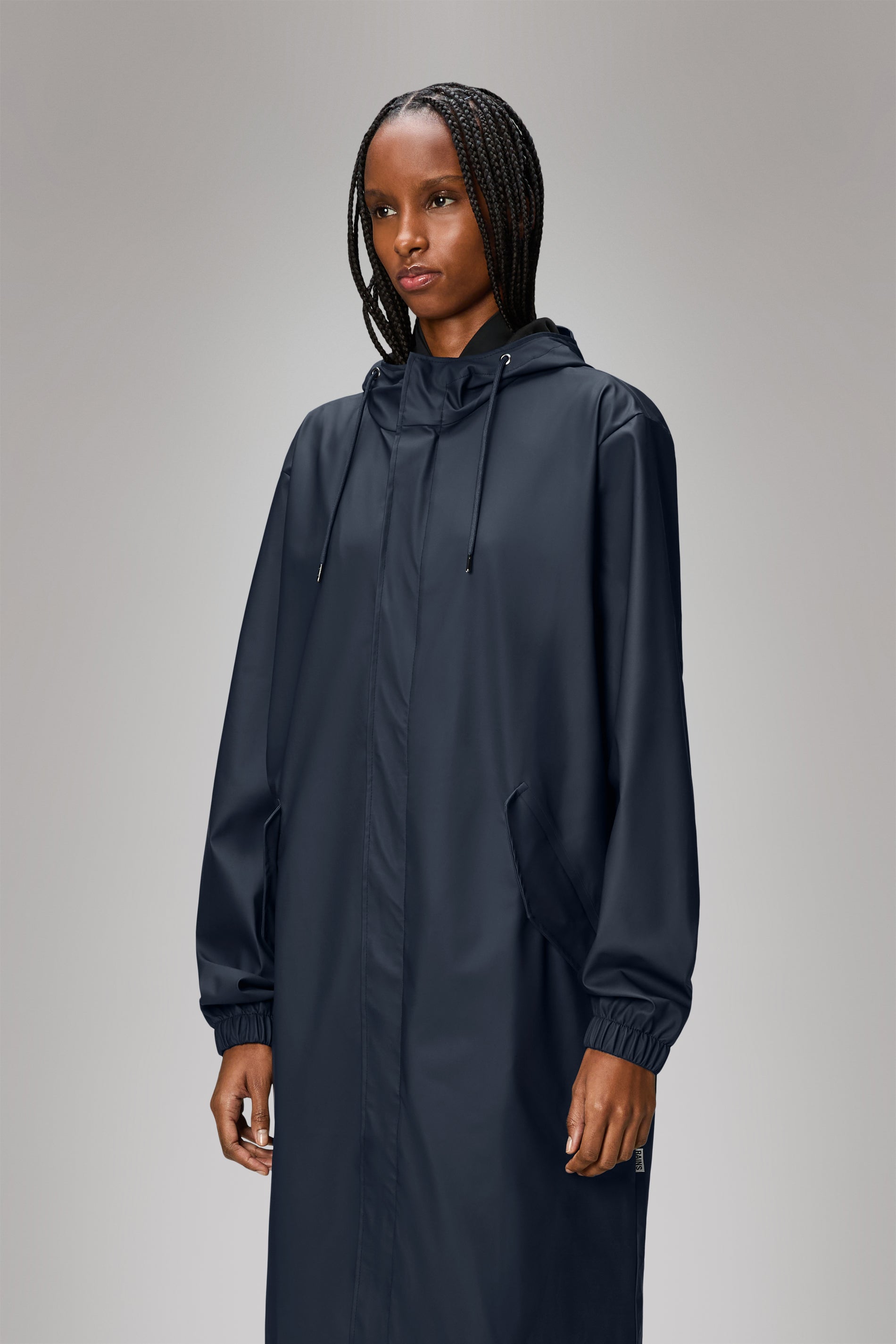 RAINS Fishtail Parka Navy Jacket