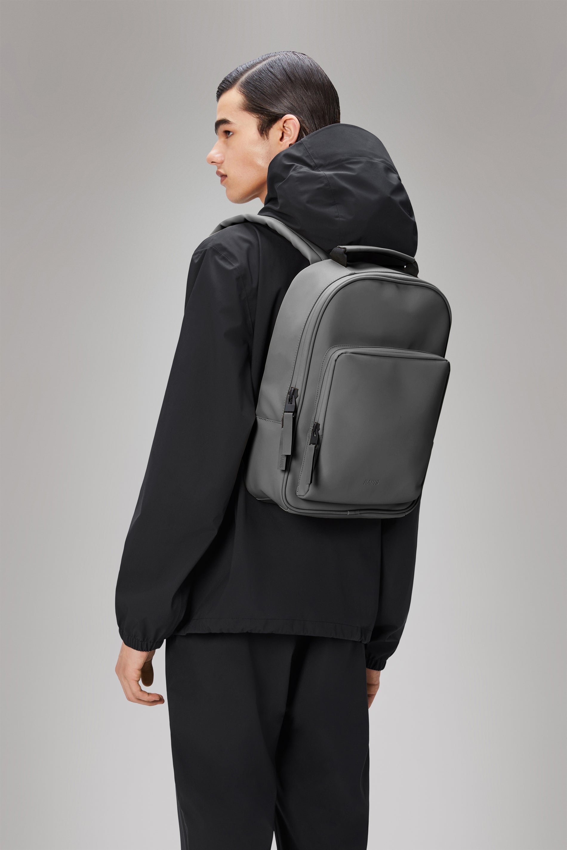 RAINS Book Daypack Grey Backpack