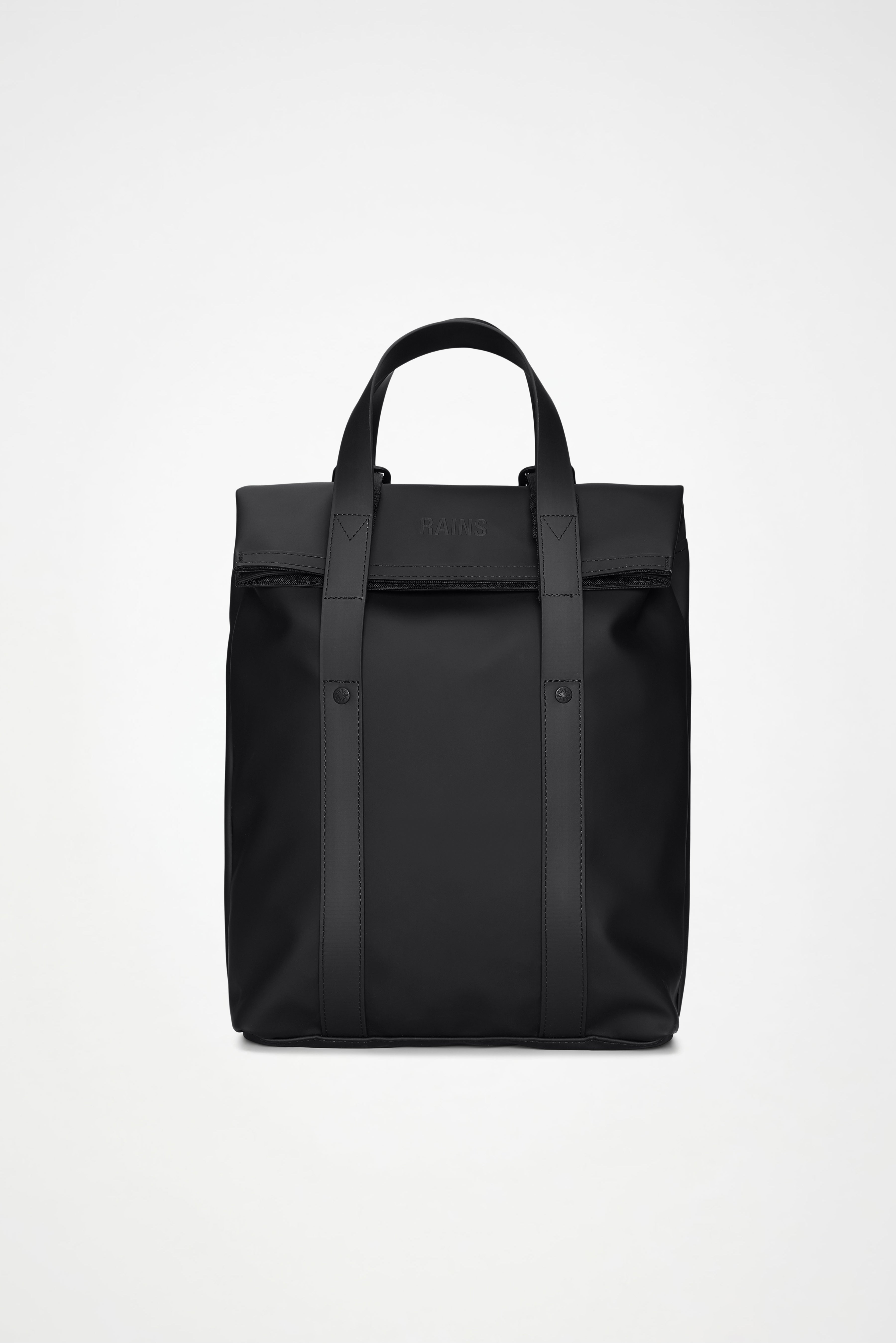 RAINS 2 Way Tote Backpack Mini Black Backpack