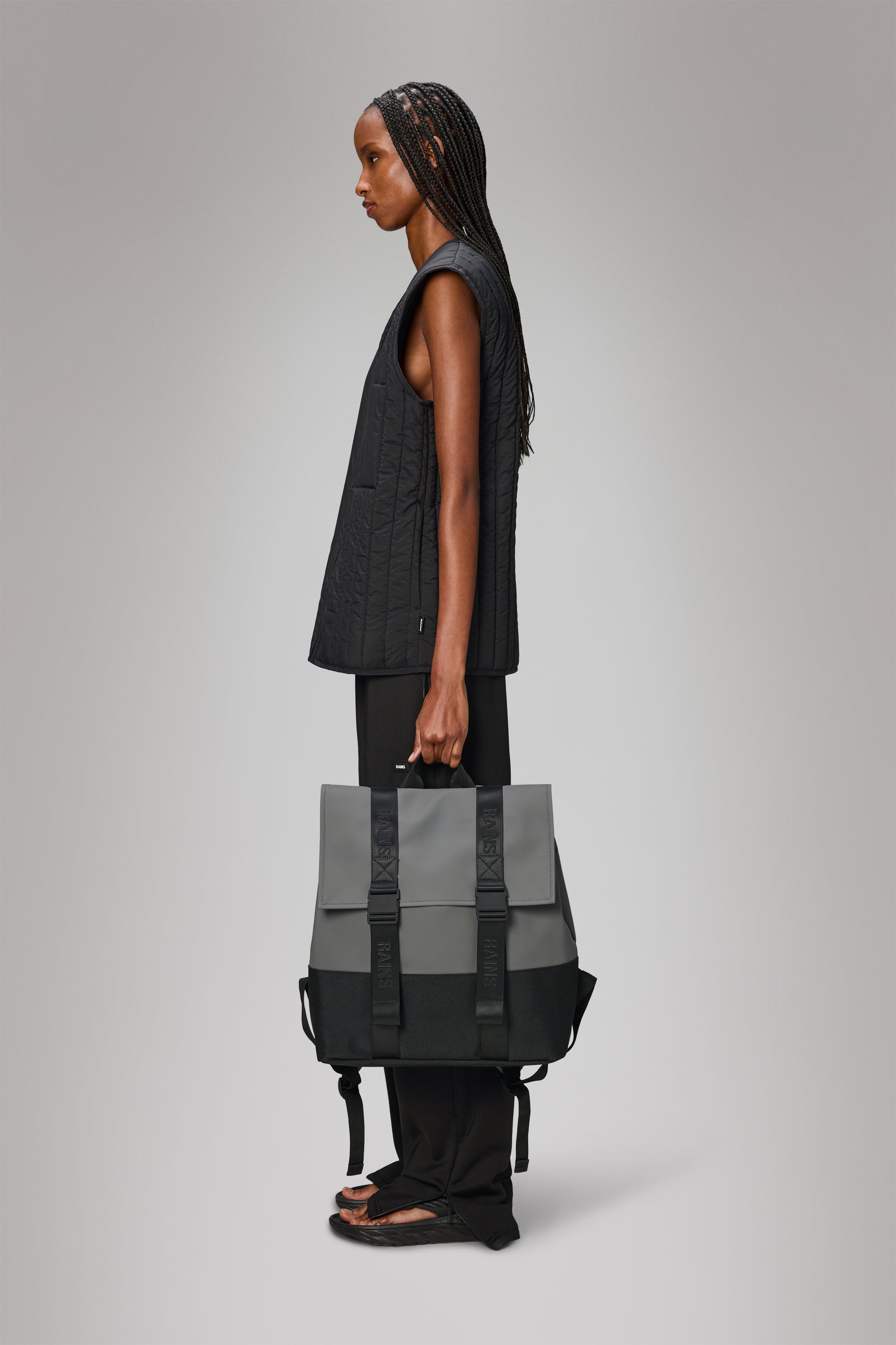 RAINS Trail MSN Bag Grey 21.50L H40 x D14.50 x W37 cm Backpack