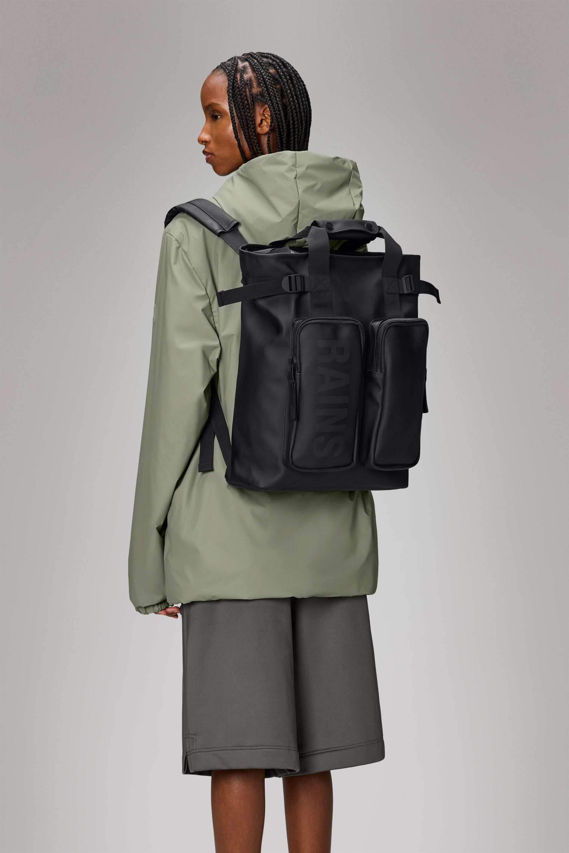 RAINS Texel Tote Backpack Black 17L H43 x D12.50 x W32 cm Backpack