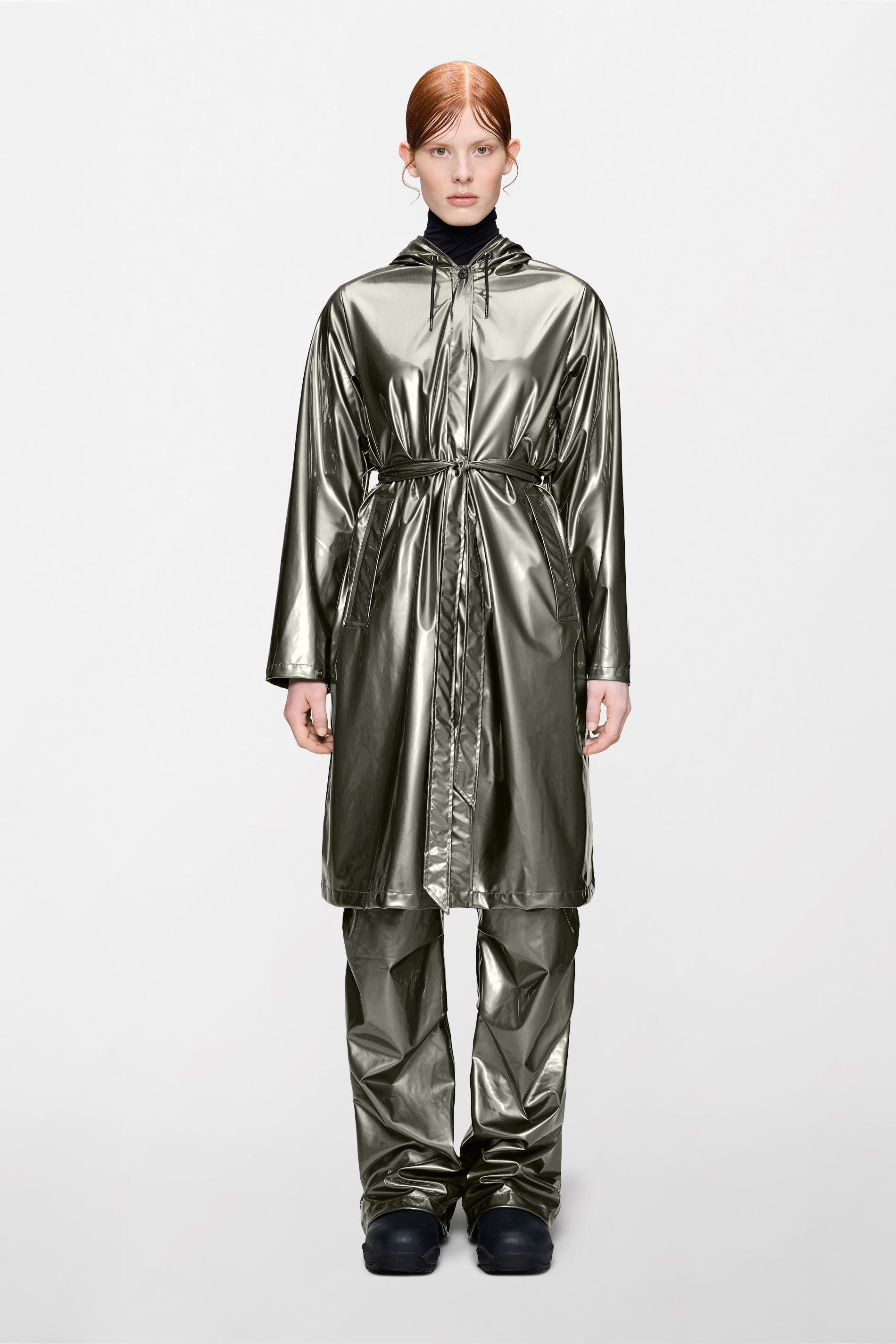 RAINS A-Line Longer W Jacket Raven Jacket