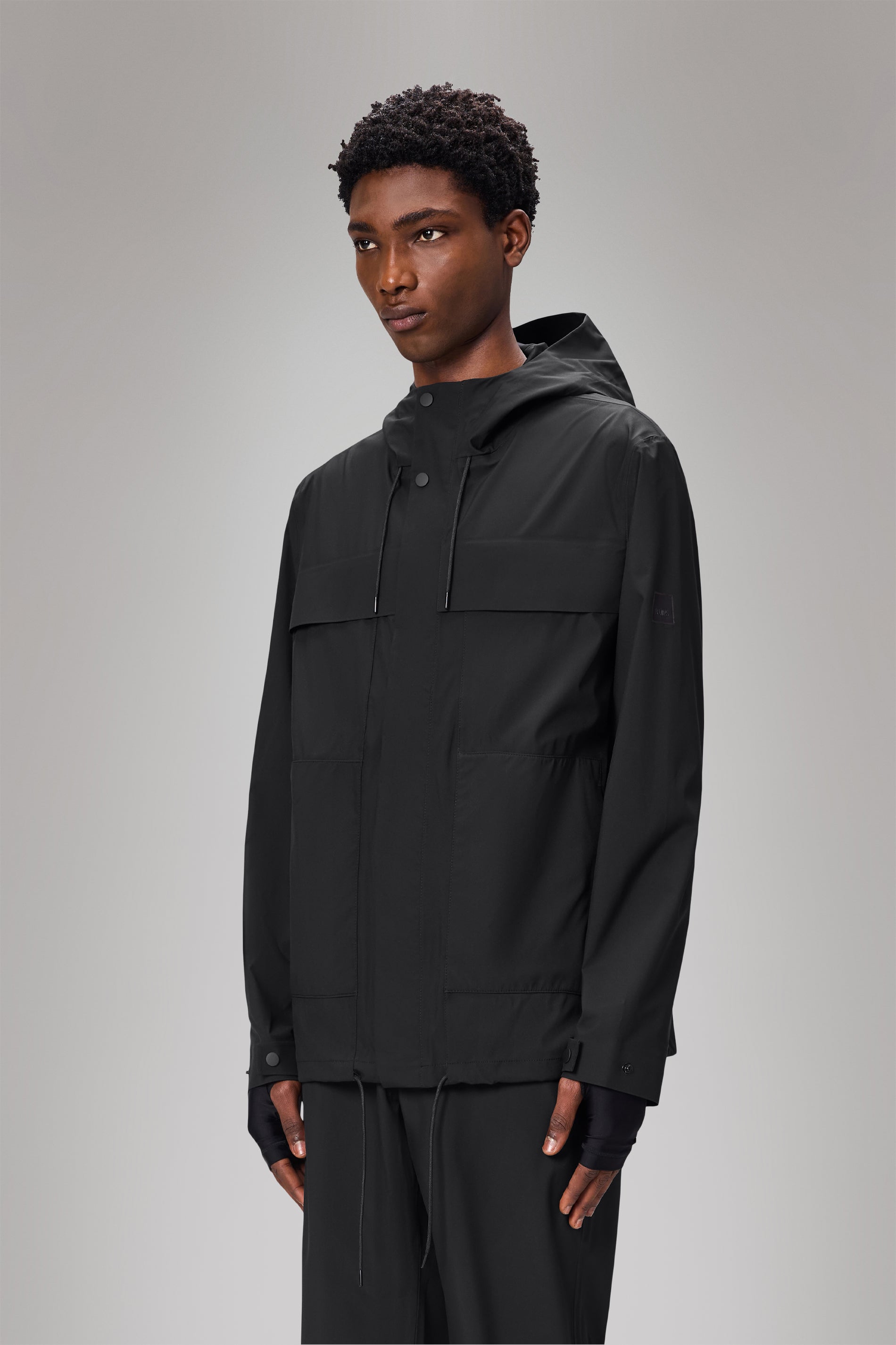 RAINS Suva Hardshell Cargo Jacket Black Jacket