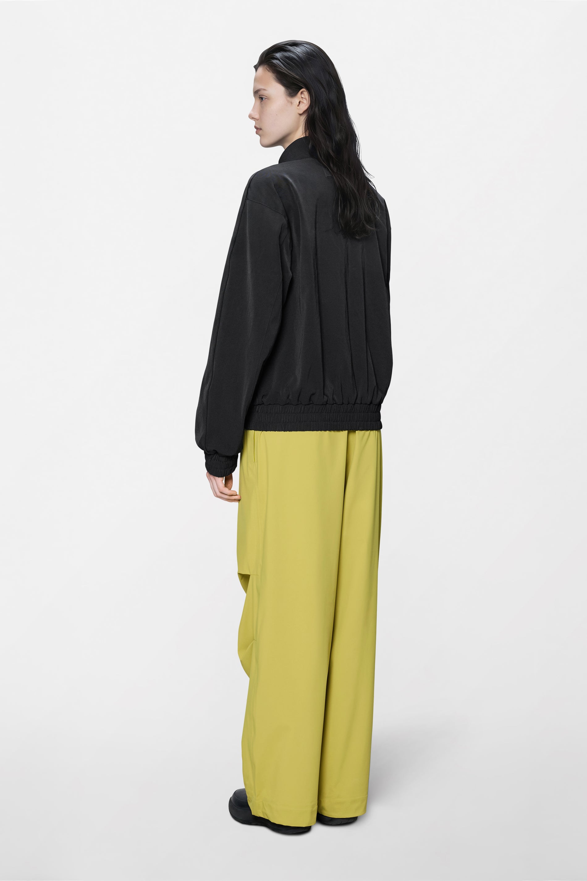 RAINS Tech Woven Bomber Jacket Black Jacket