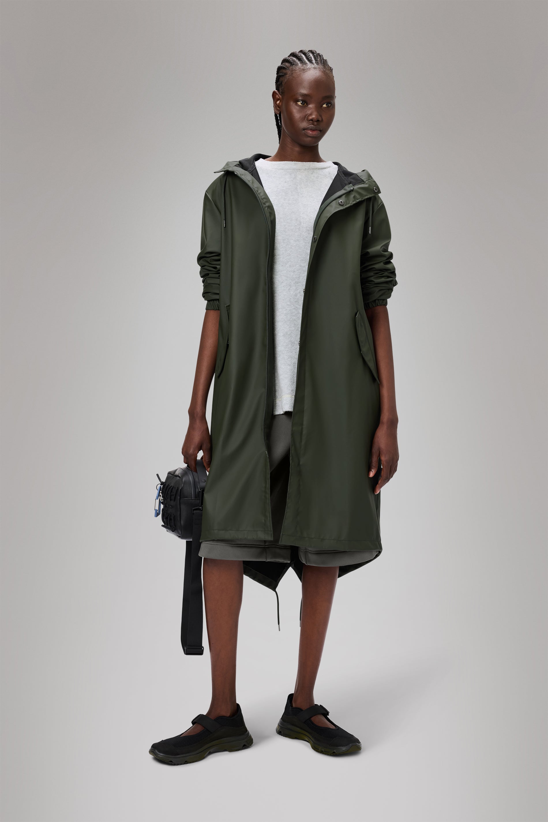 RAINS Fishtail Parka Green Jacket