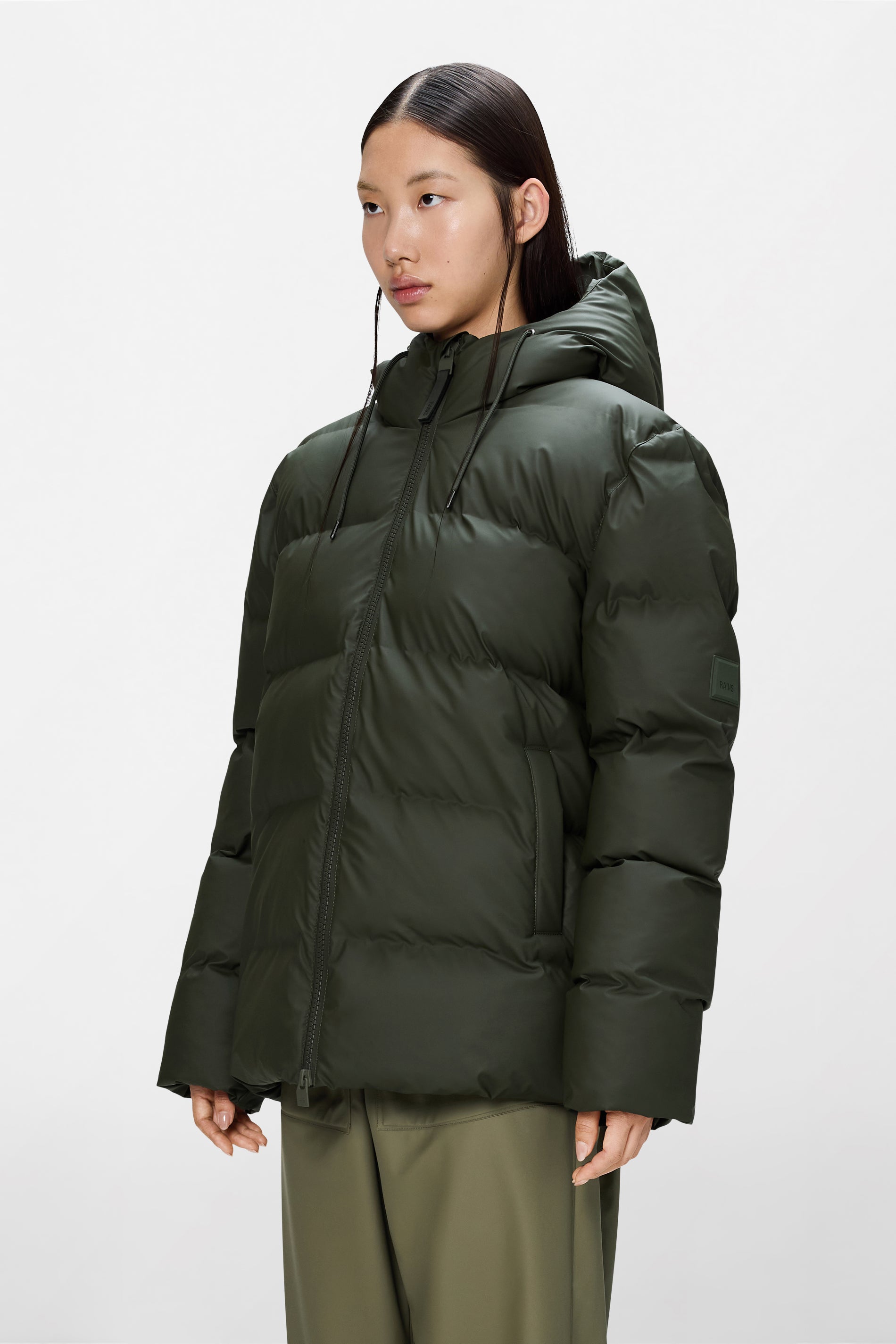 RAINS Alta Puffer Jacket Green Jacket