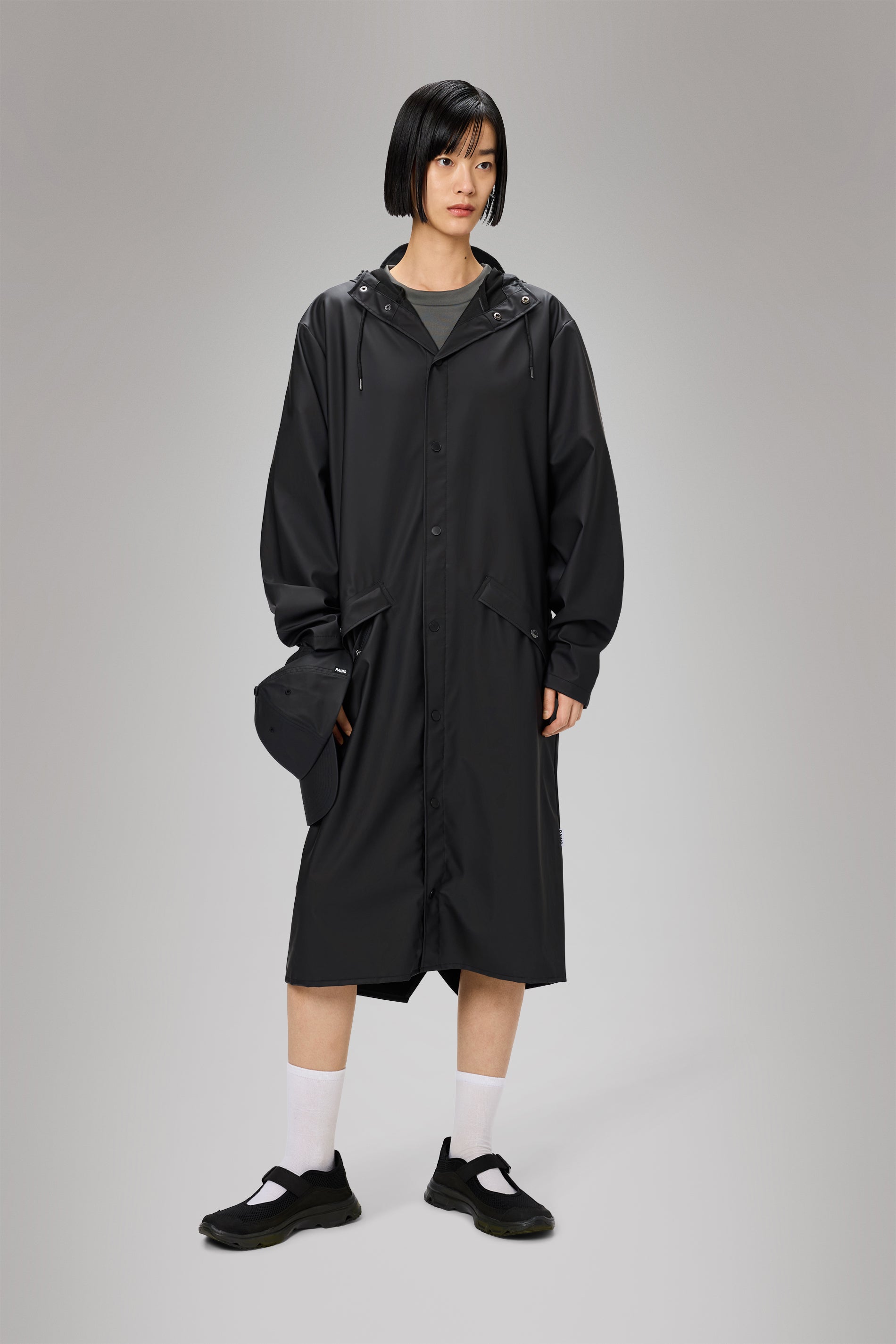 RAINS Longer Jacket Black Jacket