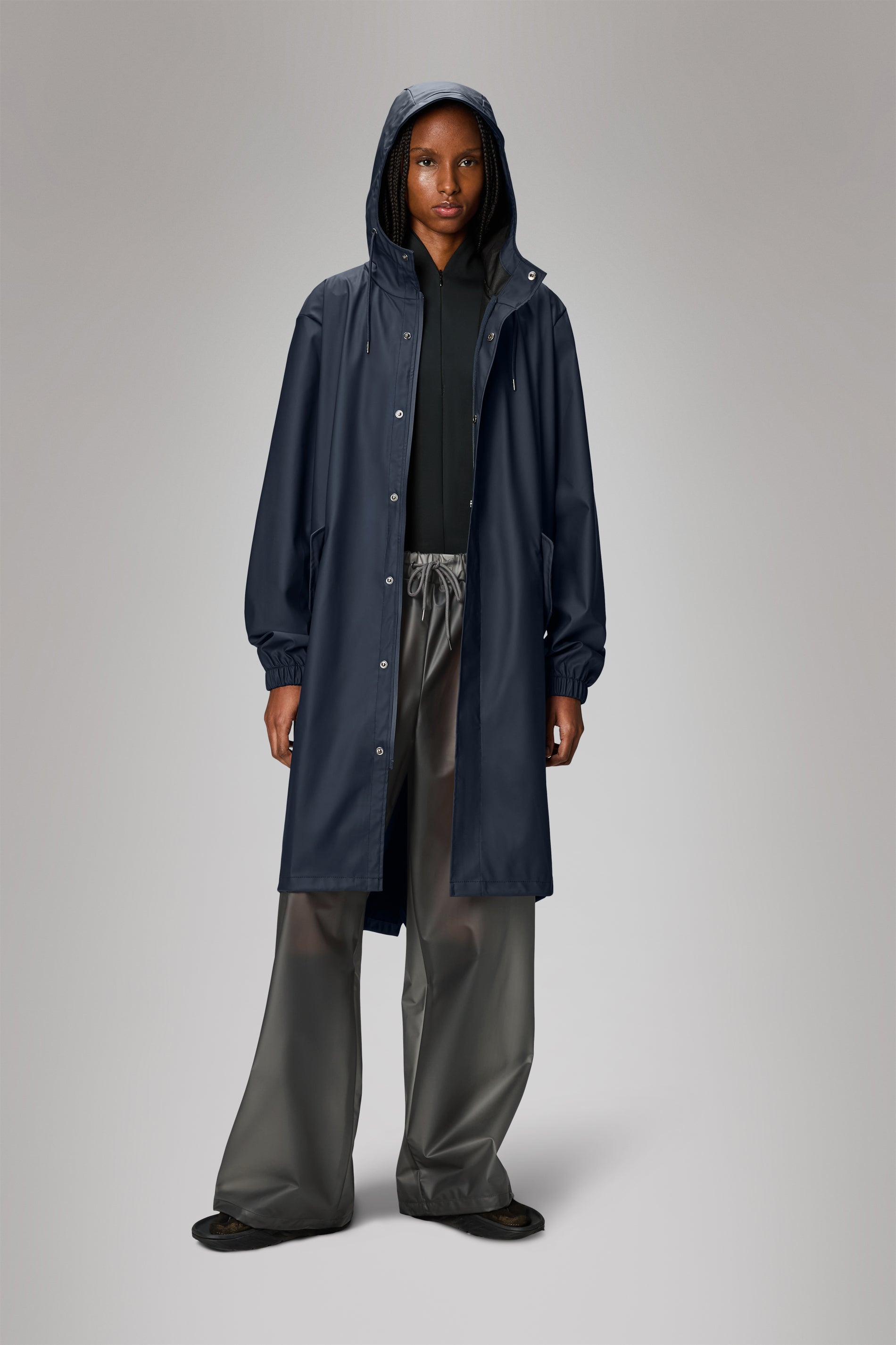 RAINS Fishtail Parka Navy Jacket