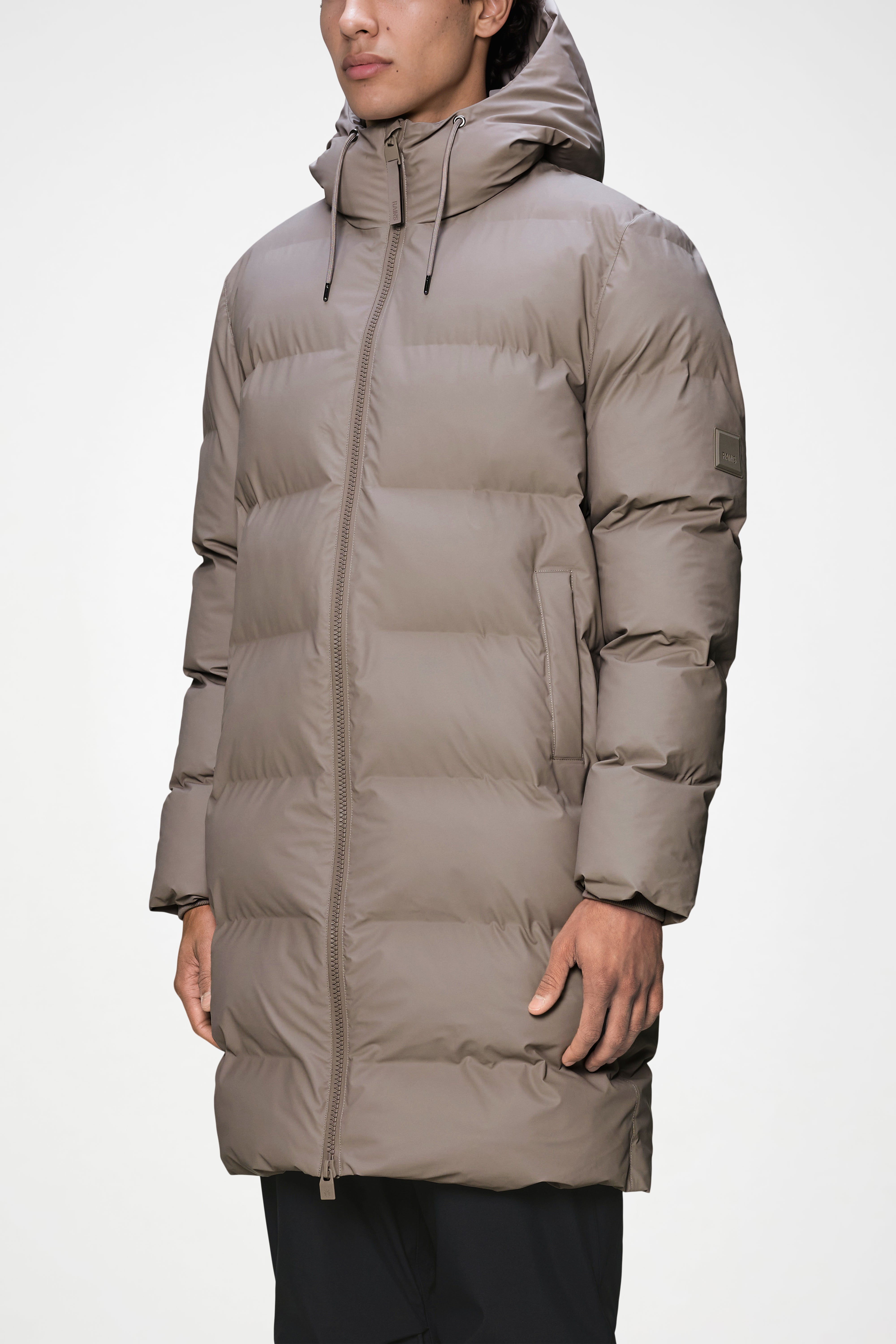 RAINS Alta Longer Puffer Jacket Cinder Jacket