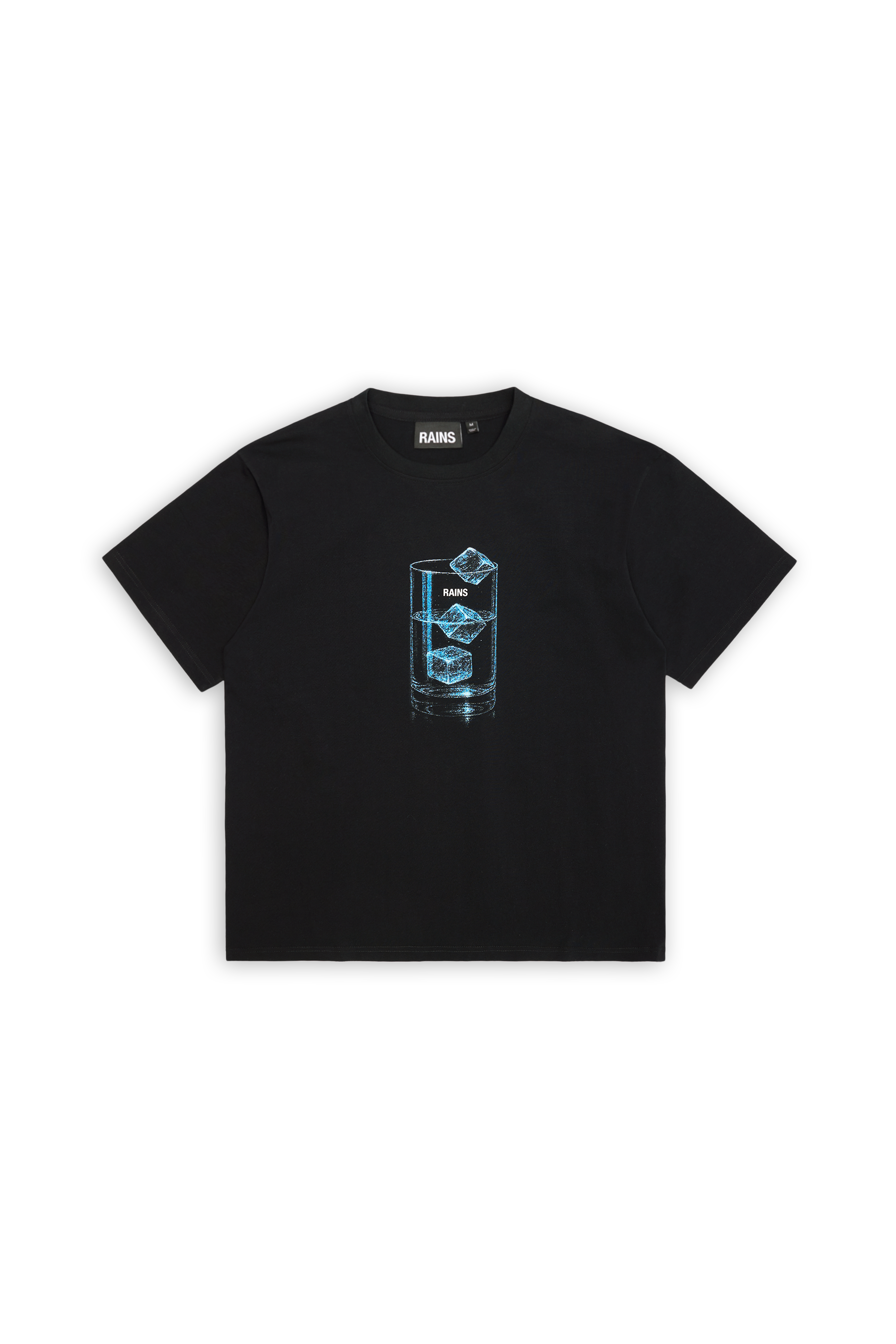 RAINS Classic T-shirt Cubes Black Short Sleeve