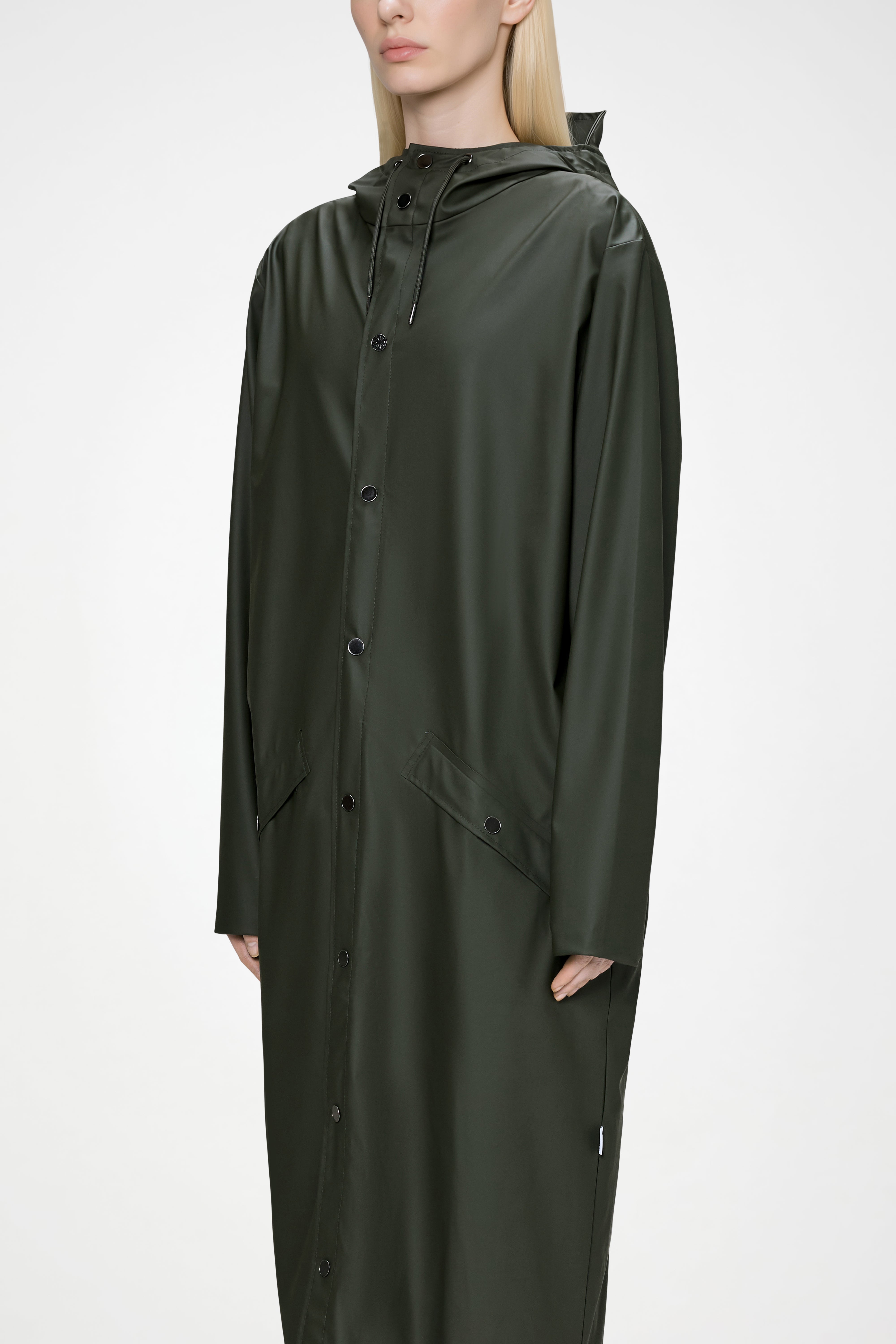 RAINS Longer Jacket Green Jacket