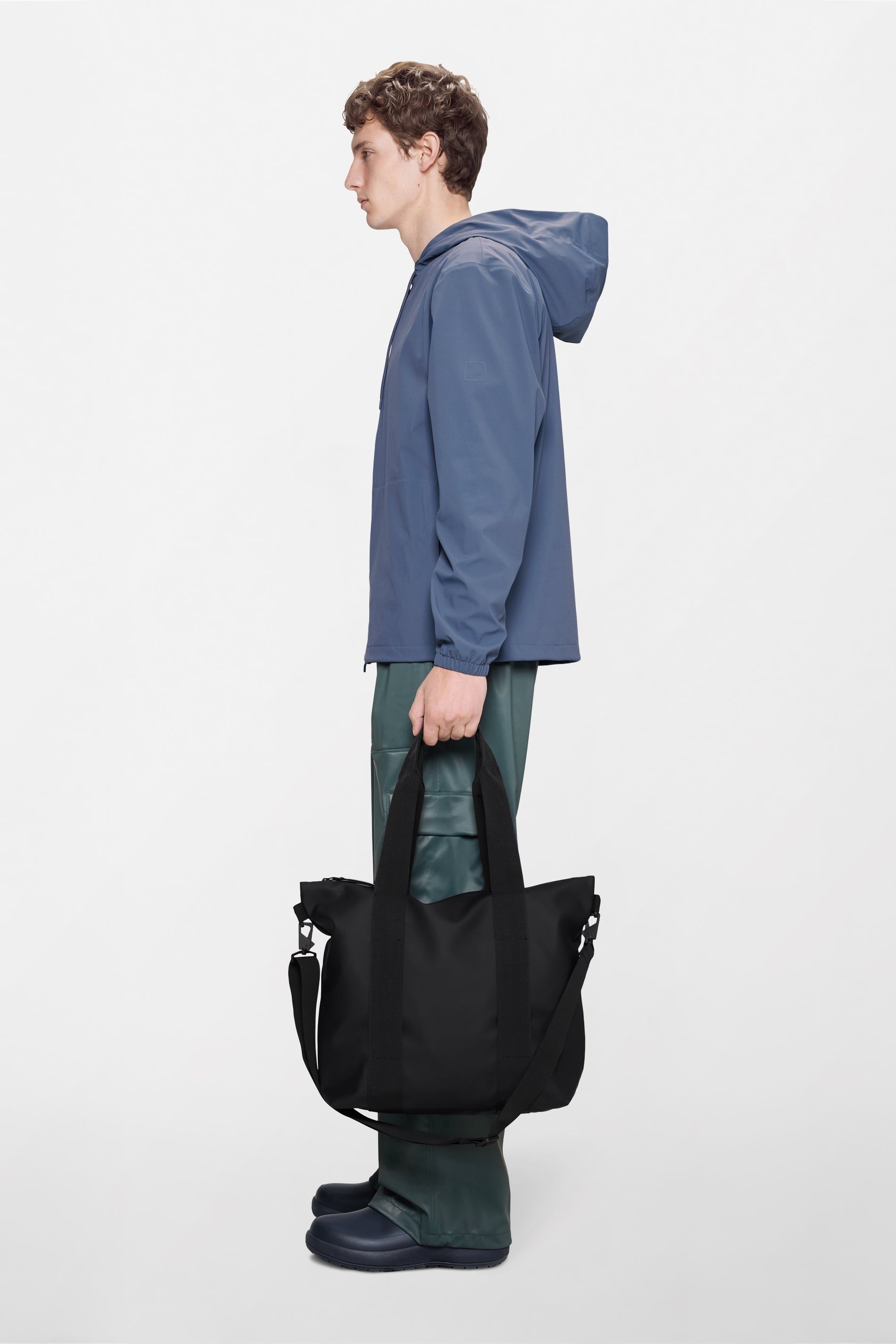 RAINS Tote Bag Mini Black 18.50L H36 x D13 x W36 cm Tote